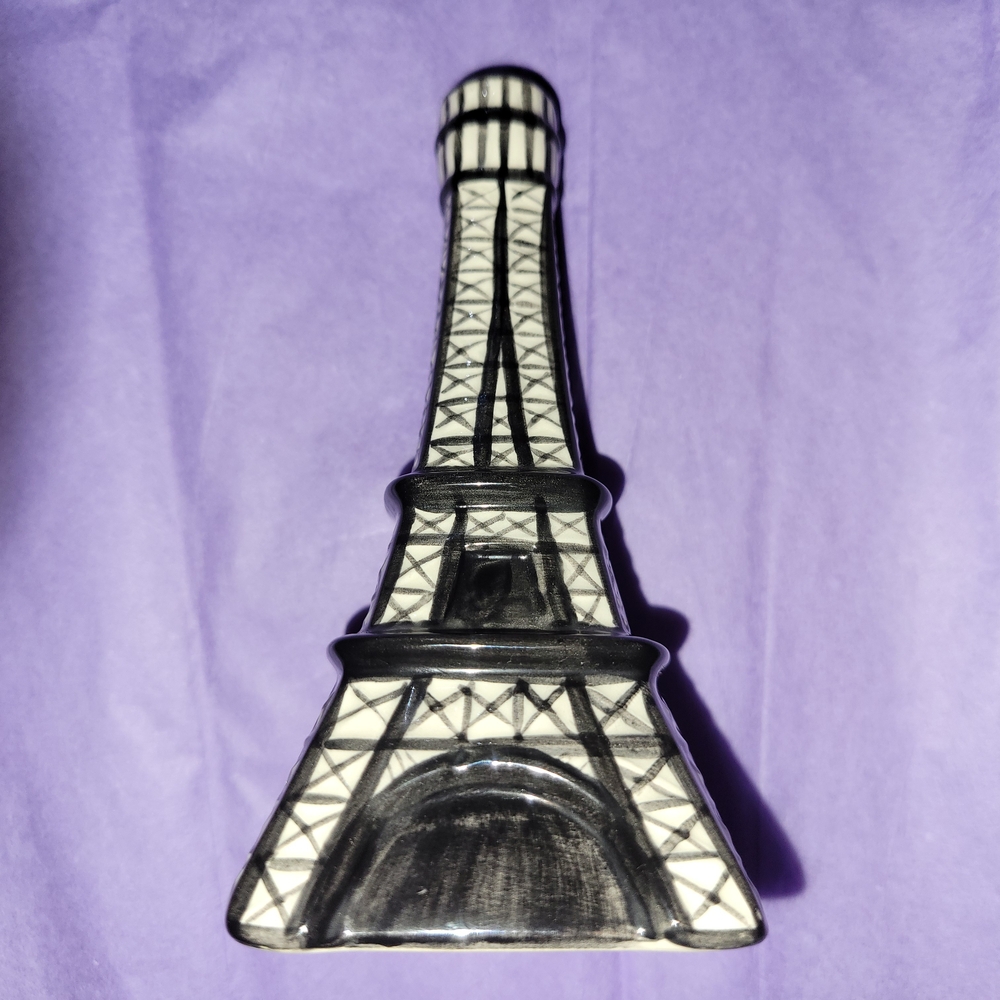 Black and White Eiffel Tower And L'Arc De Triomphe Parisian Ceramic Salt&Pepper - Picture 10 of 14